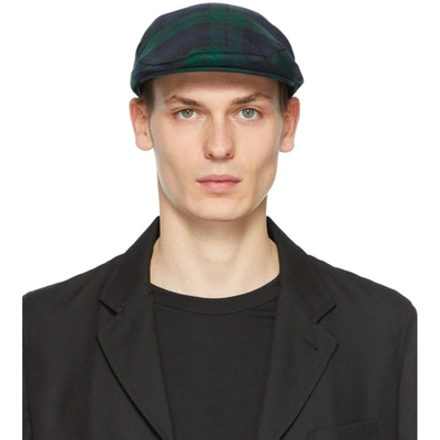 Shop Comme Des Garçons Shirt Green Lochcarron Edition Wool Tartan Flat Cap In 1 Green