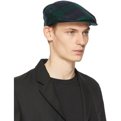 Shop Comme Des Garçons Shirt Green Lochcarron Edition Wool Tartan Flat Cap In 1 Green