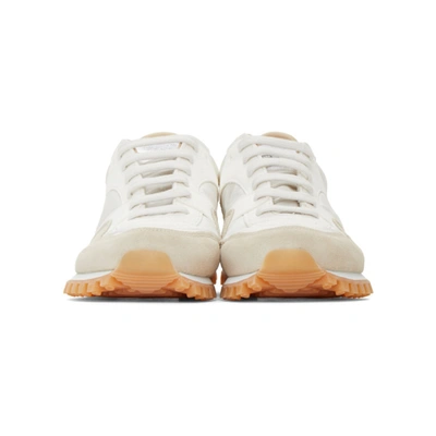 Shop Spalwart White & Beige Marathon Trail Low (wbhs) Sneakers In Wet Chalk