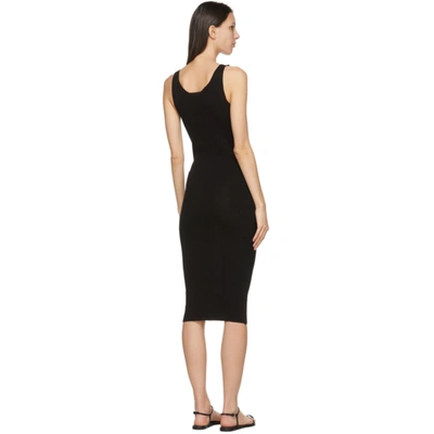 Shop Lvir Black Rib Sleeveless Dress