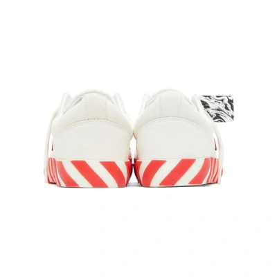 Shop Off-white & Red Vulcanized Low Sneakers In White Red