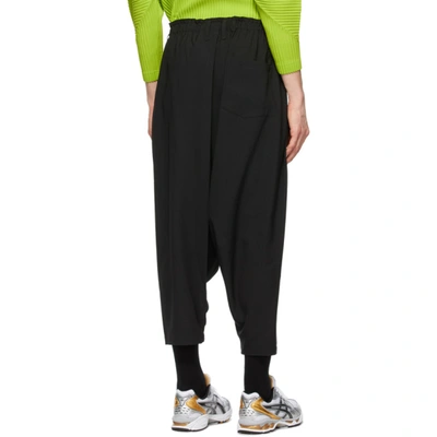 Shop 132 5. Issey Miyake Black Seamless Bottom Basic Trousers In 15 Black