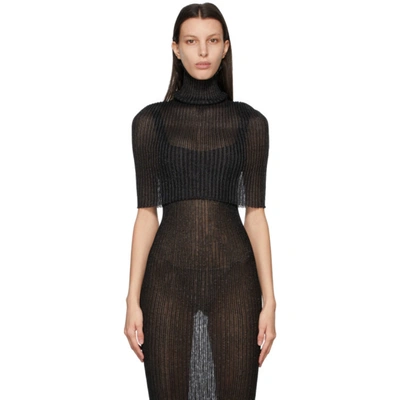 Shop A. Roege Hove Black Roll Neck Top