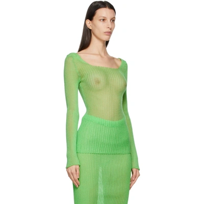 Shop A. Roege Hove Ssense Exclusive Green Square Neck Long Sleeve Pullover