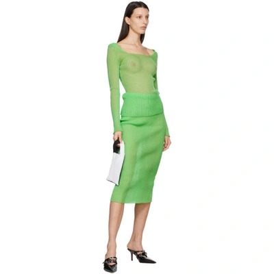 Shop A. Roege Hove Ssense Exclusive Green Square Neck Long Sleeve Pullover