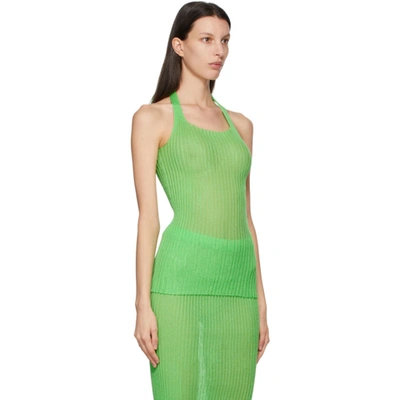 Shop A. Roege Hove Ssense Exclusive Green Square Neck Bow Top