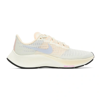 Shop Nike Off-white And Pink Air Zoom Pegasus 37 Sneakers In 102 Pale