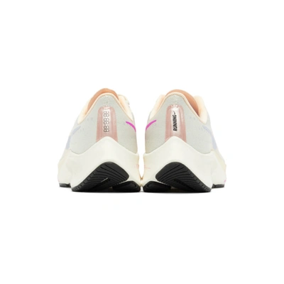 Shop Nike Off-white And Pink Air Zoom Pegasus 37 Sneakers In 102 Pale