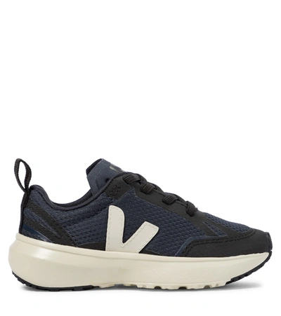 Shop Veja Canary Mesh Sneakers In Blue