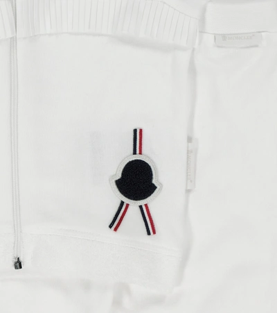 Shop Moncler Baby Cotton Jersey Tracksuit In White