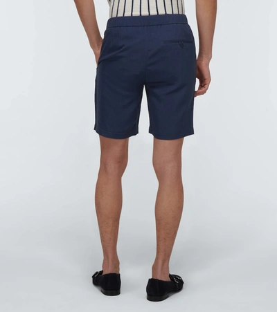 Shop Frescobol Carioca Felipe Tencel® Shorts In Blue