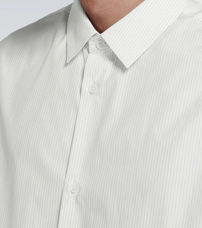 Shop Oamc Mark Long-sleeved Cotton Shirt In White