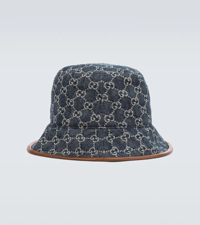 Shop Gucci Gg Canvas Bucket Hat In Blue