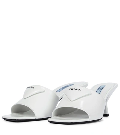 Prada Leather Sandals In White