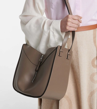 Shop Loewe Hammock Small Leather Shoulder Bag In Brown