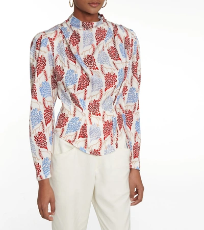 Shop Isabel Marant Bayani Printed Blouse In Multicoloured