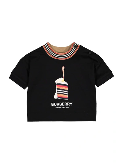 Shop Burberry Kids T-shirt For Girls In Black