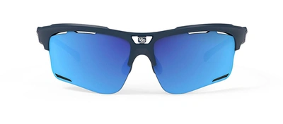 Shop Rudy Project Sun Keybalde Sp506547-0000 Half Rim Sunglasses In Polar 3fx Hdr Multilaser Blue