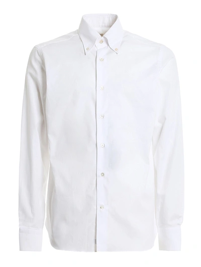 Shop Borriello Napoli Poplin Shirt In White