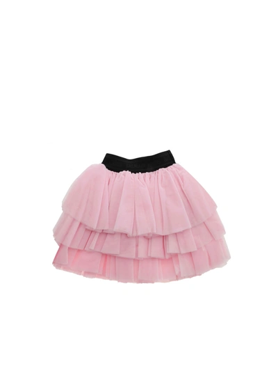 Shop Balmain Elasticated Waist Skirt In Pink