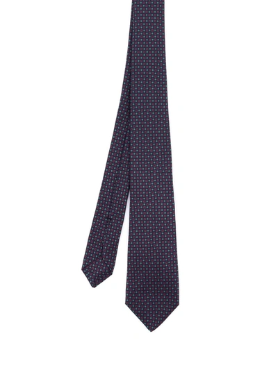 Shop Kiton Patterned Silk Tie In Multi
