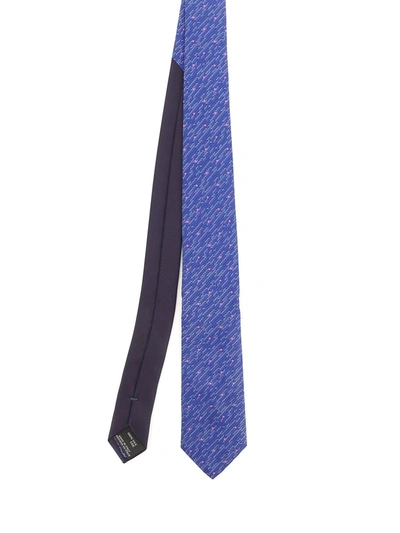 Shop Missoni Pink Polka Dot Patterned Tie In Blue