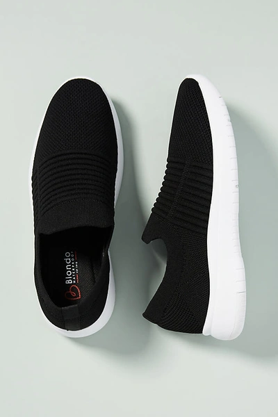 Shop Blondo Knit Slip-on Sneakers In Black