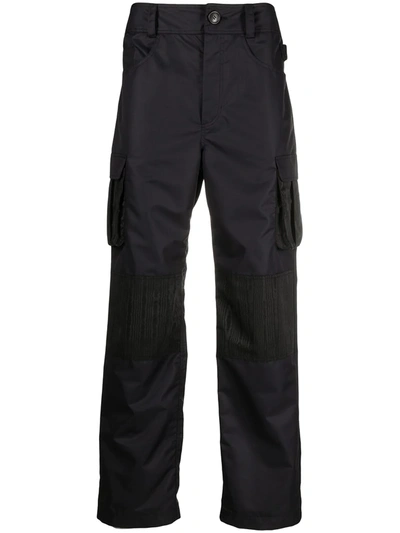Shop Marine Serre Cargo Trousers In Black