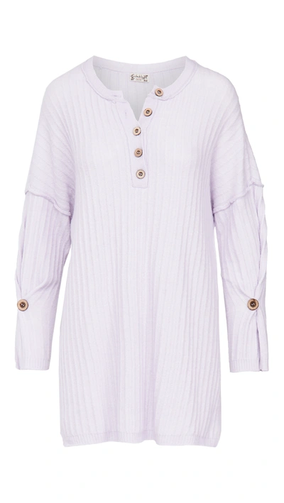 Shop Free People Around The Clock Sweater In Lavendar