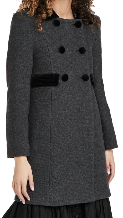 Shop The Marc Jacobs The Sunday Best Coat In Heather Grey