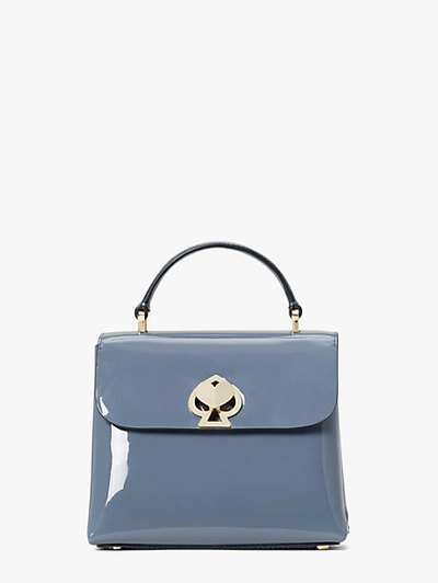 Kate Spade Romy Patent Mini Top handle Satchel In Bass Blue ModeSens