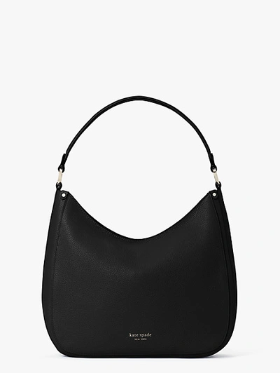Shop Kate Spade Roulette Large Hobo Bag In Black