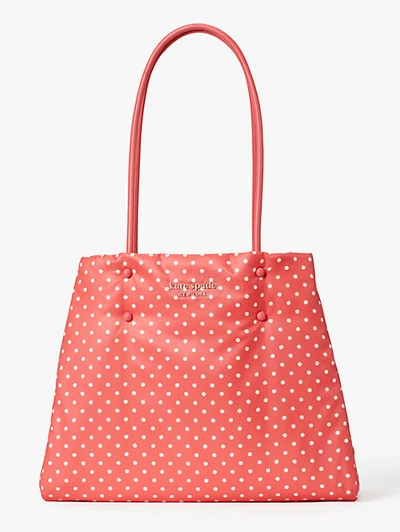 Everything Puffy Dots Large Tote In Peach Melba Multi