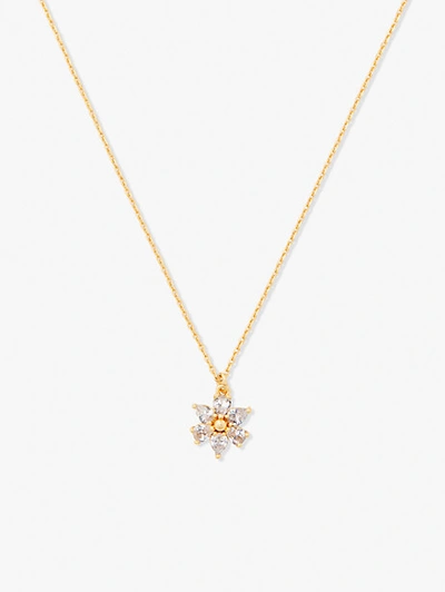 Shop Kate Spade First Bloom Mini Pendant In Clear