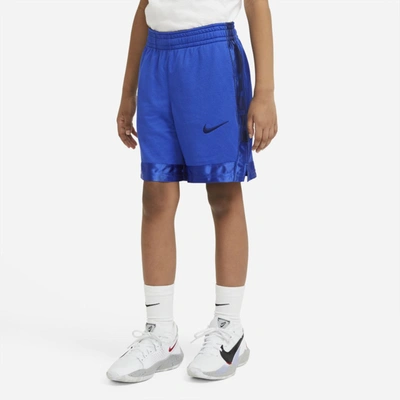 Shop Nike Dri-fit Elite Big Kids' (boys') Basketball Shorts In Blue