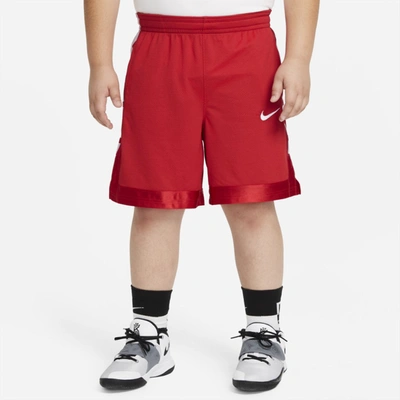 Shop Nike Dri-fit Elite Big Kids' (boys') Basketball Shorts (extended Size) In Red