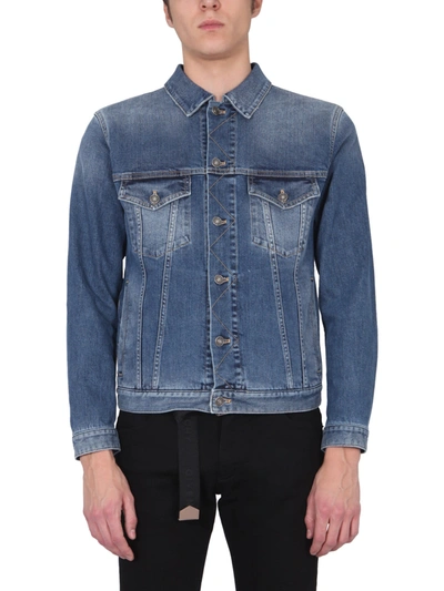 Shop Givenchy Denim Jacket In Blu