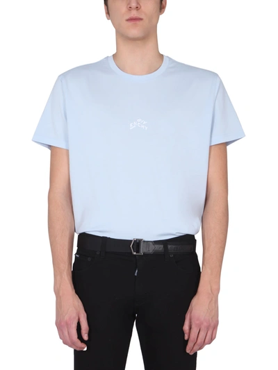 Shop Givenchy Crew Neck T-shirt In Azzurro