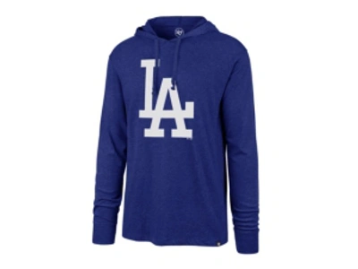 Shop 47 Brand Los Angeles Dodgers Men's Imprint Club Long Sleeve Hooded T-shirt In Royalblue