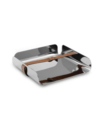 Nambe Tahoe Napkin Holder In Silver-tone