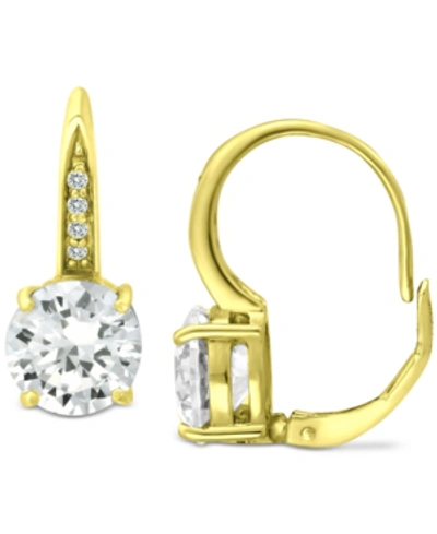 Shop Giani Bernini Cubic Zirconia Leverback Earrings In Sterling Silver, 18k Gold Over Sterling Silver Or 18k Rose Gold