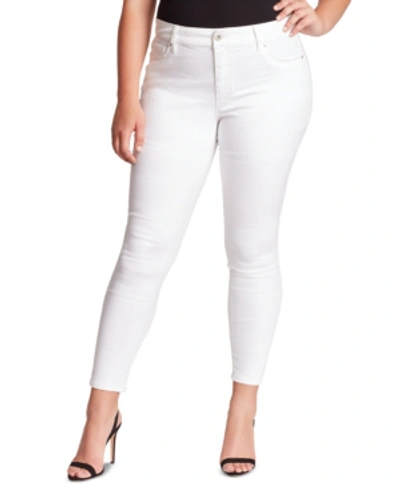 Shop Jessica Simpson Trendy Plus Size Kiss Me Skinny Jeans In White