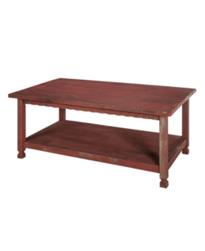 Shop Alaterre Furniture Country Cottage 42"l Coffee Table In Red