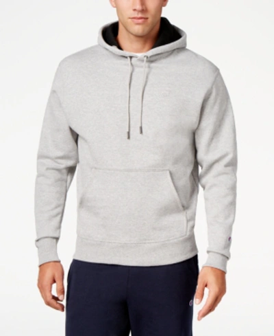 Shop Champion Men's Powerblend Fleece Hoodie In Oxford Grey