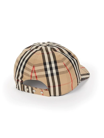 Shop Burberry Vintage Check Baseball Hat In Neutral