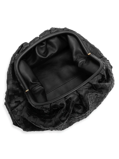 Shop Bottega Veneta Women's The Pouch Leather Clutch In Black