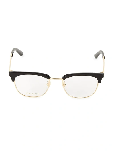 Shop Gucci Men's 53mm Optical Glasses In Black