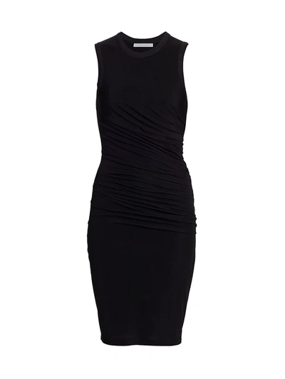 Shop Helmut Lang Twist Sheath Dress In Basalt Black