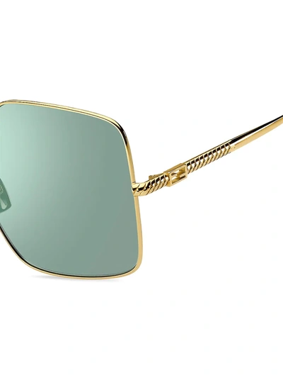 Shop Fendi Women's 61mm Square Sunglasses In Brown Gold