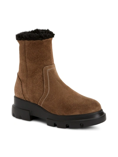 Aquatalia Women s Kyla Weatherproof Suede Shearling Boots In